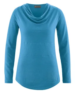 HempAge Hempage Damen vegan Langarm Top In Atlantikblau – Produktbild 1 von 1