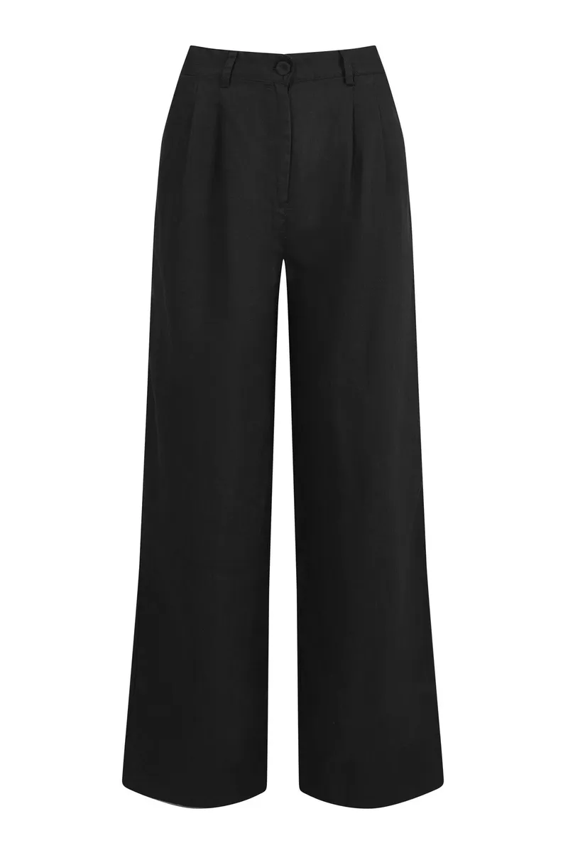 KOMODO KOMODO Damen vegan Hose Lion Schwarz, Schwarz, – Produktbild 1 von 1