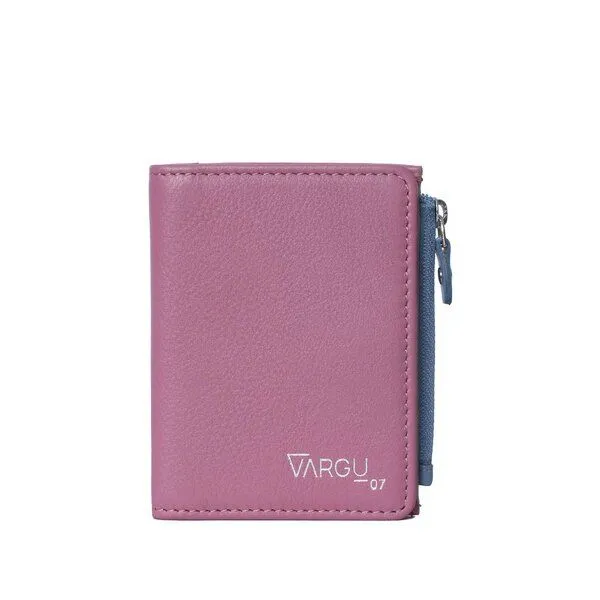 Vargu Vargu Echtleder Geldbörse SINE 1, Mauve - sage green, – Produktbild 1 von 3