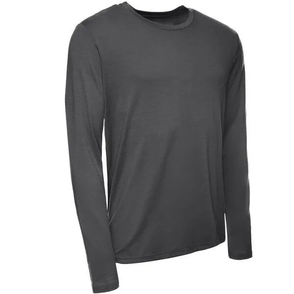 Kaipara - Merino Sportswear Kaipara - Merino Sportswear Herren Merino Shirt Langarm Regularfit 200, Anthrazit, – Produktbild 2 von 2