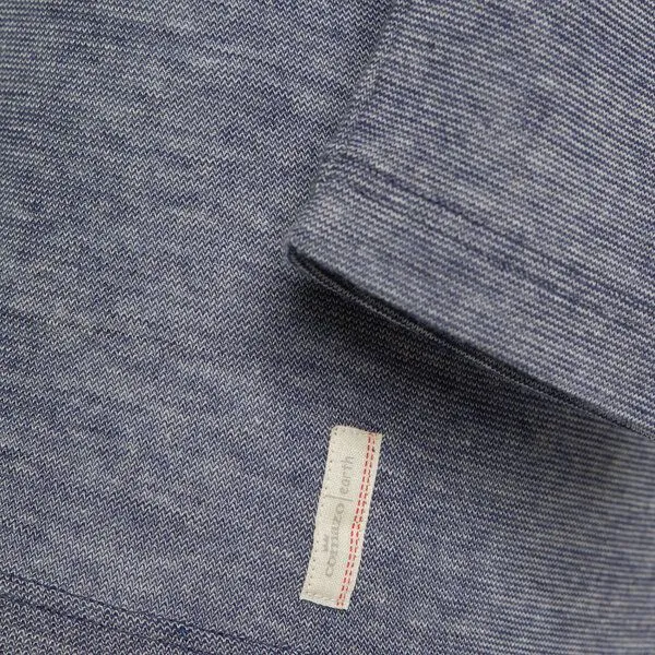 comazo|earth comazo|earth Damen Shirt langarm aus Wolle-Seide Mix | GOTS zertifiziert, Dunkelblau-melange, – Produktbild 2 von 4