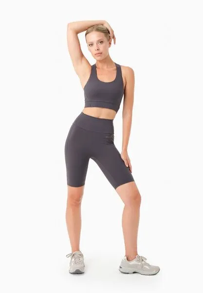 ORGANICATION ORGANICATION LESSLEY | Biker-Shorts aus recyceltem Polyamid, Shadow, – Produktbild 1 von 4