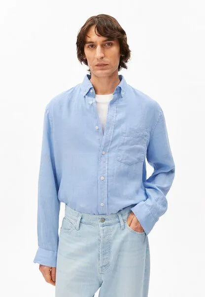 ARMEDANGELS ARMEDANGELS LINEN Herren Hemd aus Leinen, Wedgwood, – Produktbild 1 von 4