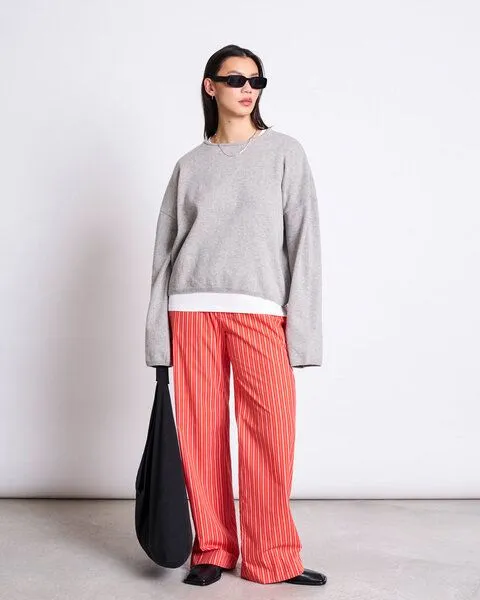 JAN N JUNE JAN N JUNE Baumwoll-Hose SOBY GOTS, Red white striped, – Produktbild 1 von 4