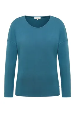 Tranquillo Basic-Shirt Felicee aus Viskose - mallard blue / S – Produktbild 1 von 1