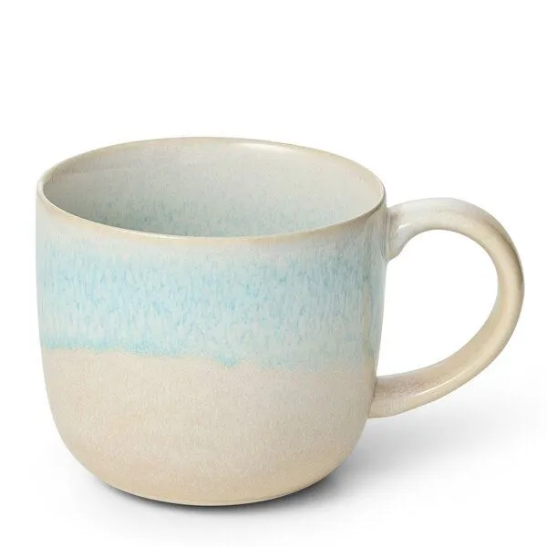 Econovo Econovo Keramik Tasse Handgemacht Groß 400ml, Hellblau-weiss (hellblau), – Produktbild 1 von 4
