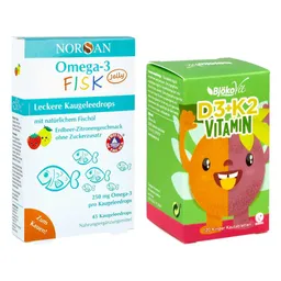 NORSAN Norsan Omega-3 Fisk Jelly + BjökoVit Vitamin D3+K2 für Kinder – Produktbild 1 von 1
