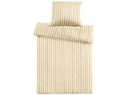 Cotonea Cotonea Satin-Bettwäsche "Lucca" aus Bio-BW 80 x 80/155 x 220 cm, beige/natur/pfirsich/kie – Produktbild 1 von 1