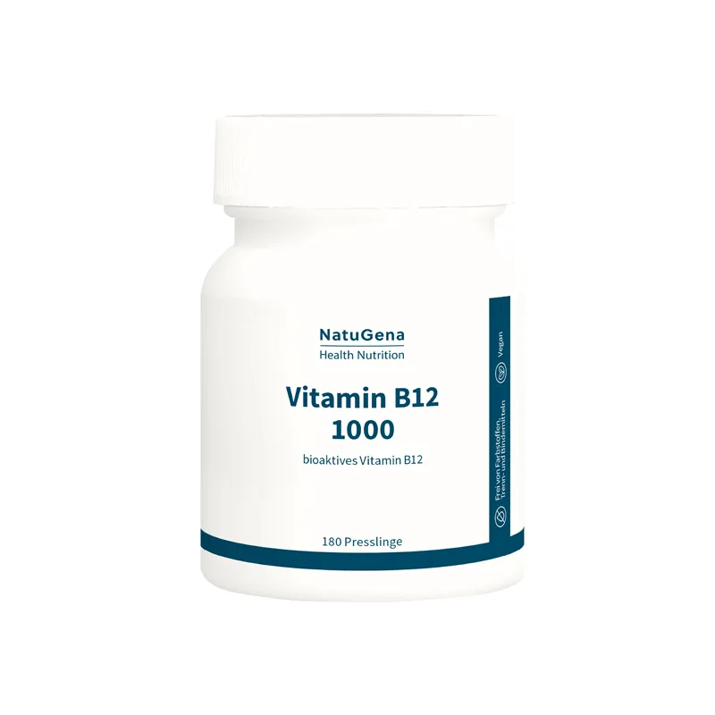 NatuGena Vitamin B12 1000 Methylcobalamin Bioaktiv Vegan – Produktbild 2 von 2