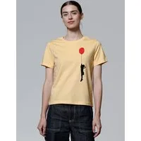 watapparel watapparel T-Shirt Frauen Mädchen mit Luftballon (print), Nispero, – Produktbild 1 von 1
