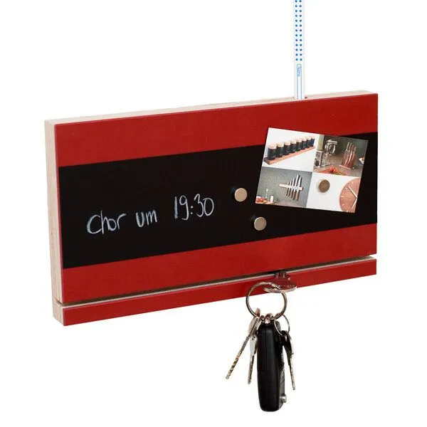 klotzaufklotz klotzaufklotz Schlüsselbrett Linoleum, Rot, – Produktbild 1 von 4