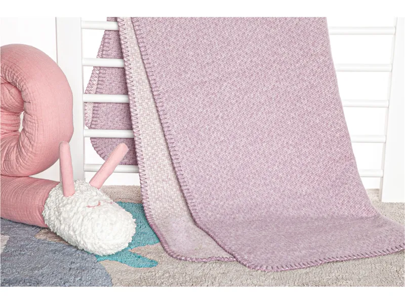 Richter Textilien Richter Textilien Babydecke Bio-Baumwolle melange Maße 75 x 100 cm, Rosa, mehrfarbig, – Produktbild 2 von 2