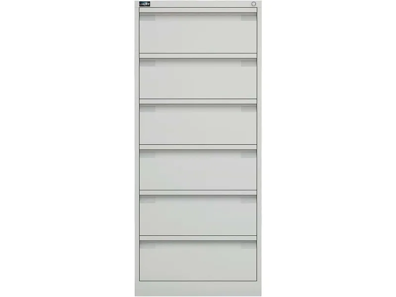 Bisley Bisley Karteischrank "KS 26" zweibahnig, 6 Schubladen, DIN A5, B57xT62xH132cm, reinweiß – Produktbild 1 von 1