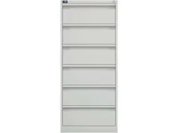 Bisley Bisley Karteischrank "KS 26" zweibahnig, 6 Schubladen, DIN A5, B57xT62xH132cm, reinweiß – Produktbild 1 von 1