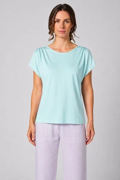 HempAge HempAge Ärmelloses Damen-Shirt mit U-Boot Halsausschnitt Hanf/Biobaumwolle, Lake (blau), – Produktbild 2 von 4