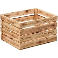 Kesper KESPER Dekokiste aus Kiefernholz geflammt, 47 x 36 x 28 cm – Produktbild 1 von 1