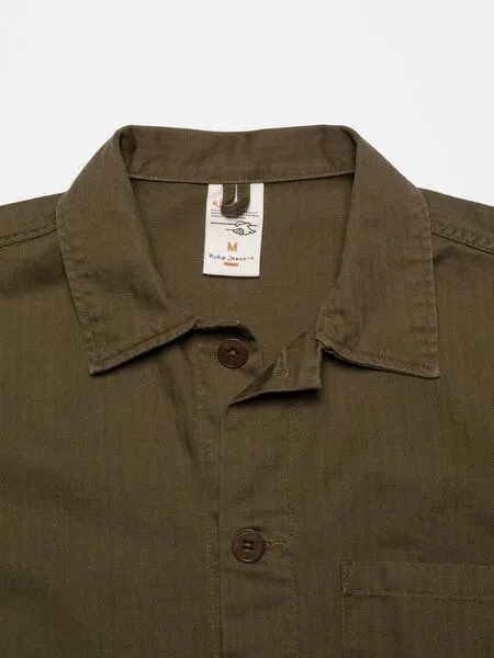 Nudie Jeans Nudie Jeans Buddy Herringbone Chore Jacket olive – Produktbild 4 von 4
