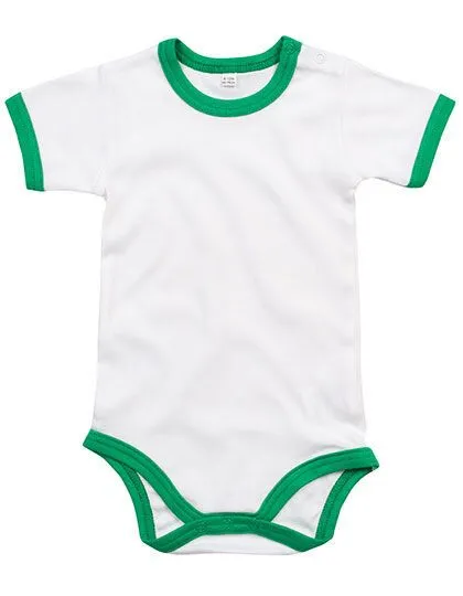 Babybugz Babybugz Baby Strampler Bodysuit Kurzarm, White/kelly green, – Produktbild 2 von 3