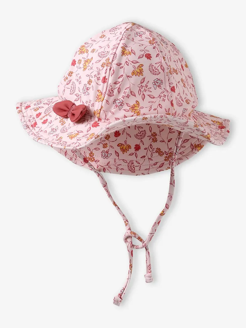 Vertbaudet Baby UV-Sonnenhut mit Blumenprint, Wollweiß, – Produktbild 1 von 2