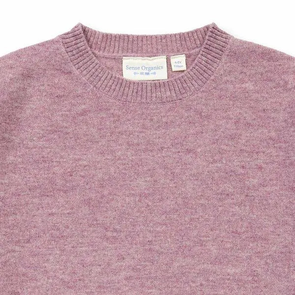 Sense Organics Sense Organics Kinder Strickpullover aus Merinowolle, Modell IKE, Mauve melange, – Produktbild 2 von 3