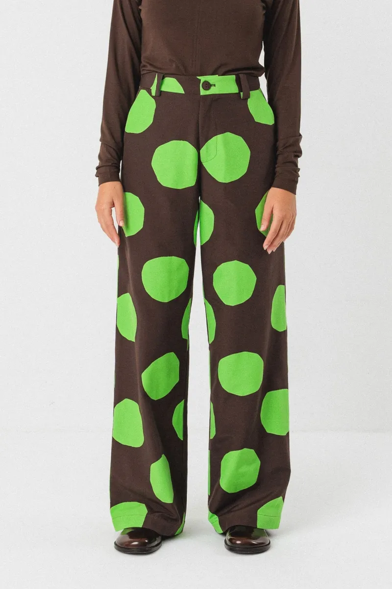 SKFK SKFK Damen vegan Hose Napari Braun/Grün, Braun, – Produktbild 2 von 2
