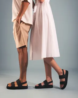 NAE NAE Damen vegan Sandalen Lau Schwarz – Produktbild 1 von 1