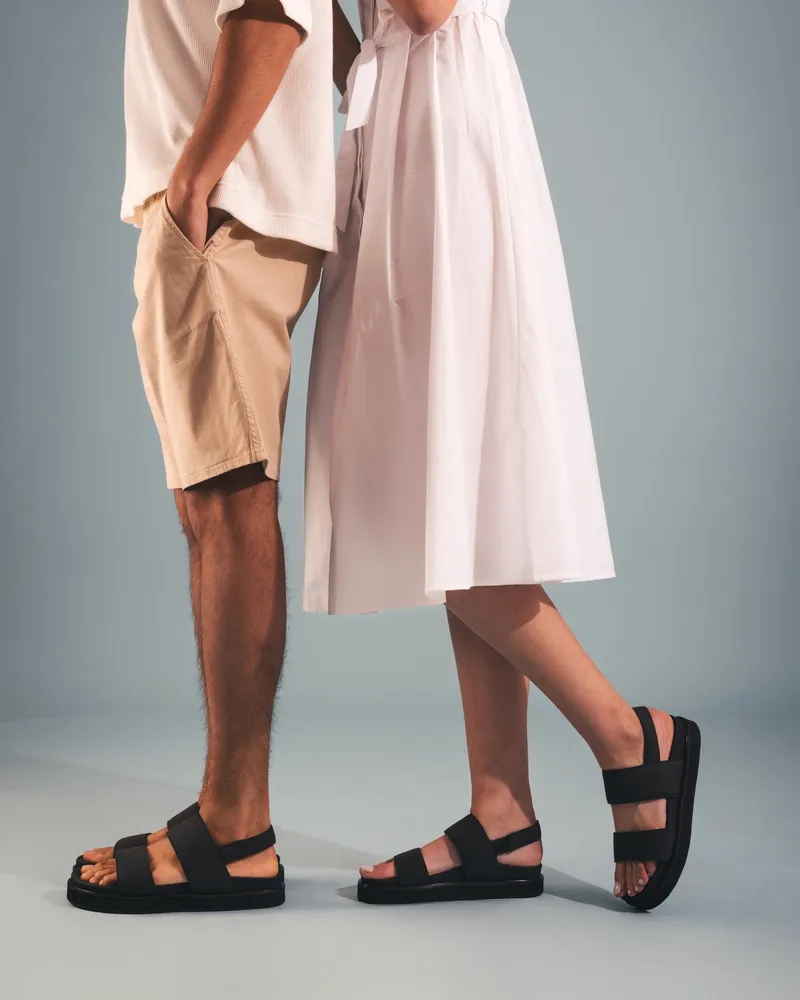 NAE NAE Damen vegan Sandalen Lau Schwarz, Schwarz, – Produktbild 1 von 2