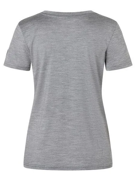 Super.Natural Super.Natural T-Shirt Casual Rib Bio J Tee für Damen, Merino, Cashmere grey melange, – Produktbild 4 von 4