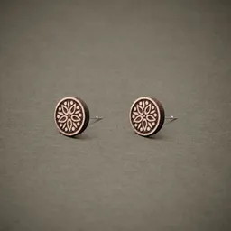 feinformart feinformart Ohrstecker / Ohrring aus Holz "Mandala1" 9mm – Produktbild 1 von 1