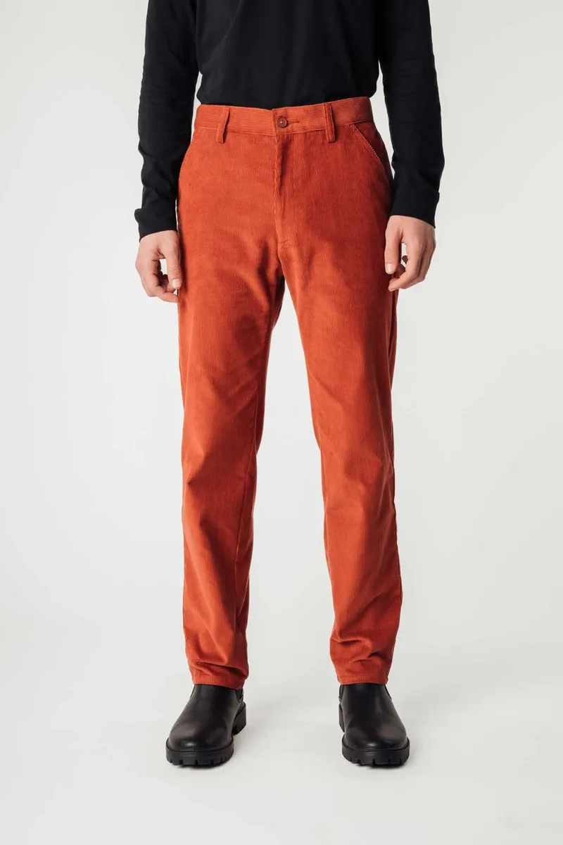MELA MELA Herren vegan Hose Corduroy Jivin Ziegelrot, Hellrot, – Produktbild 2 von 2