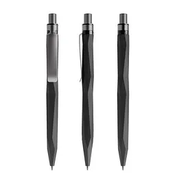 prodir prodir® Druckkugelschreiber QS20 Soft Touch PRS Push, blaue Mine, schwarz/graphit satiniert – Produktbild 1 von 1
