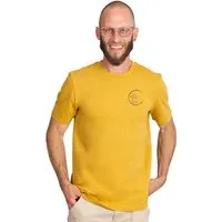 Life Tree Life-Tree Shirt aus Biobaumwolle mit Brustmotiv für Herren "Circle" Burgundy / Ocre / Desert Dust beige, Gelb, – Produktbild 1 von 1