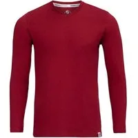 Haasis Bodywear HAASIS BODYWEAR Herren Shirt mit v-neck; Langarm, Single Jersey, Bio Baumwolle, Weinrot, – Produktbild 1 von 1