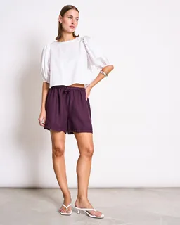 JAN N JUNE JAN 'N JUNE Damen vegan Shorts Drawstring Marum Cherry Lacquer – Produktbild 1 von 1