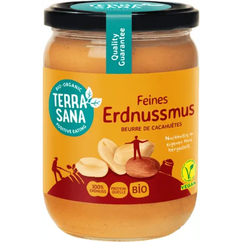 TerraSana Erdnussmus fein bio (500g) – Produktbild 1 von 1