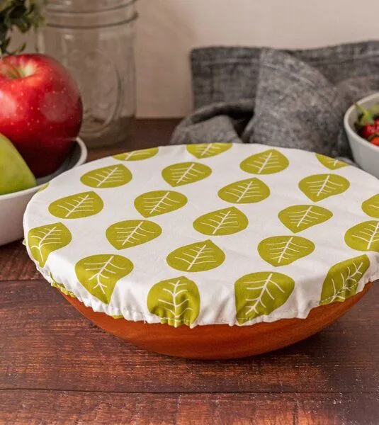 nuts innovations nuts innovations Schüsselabdeckung XL, grüne Blätter – Produktbild 2 von 4