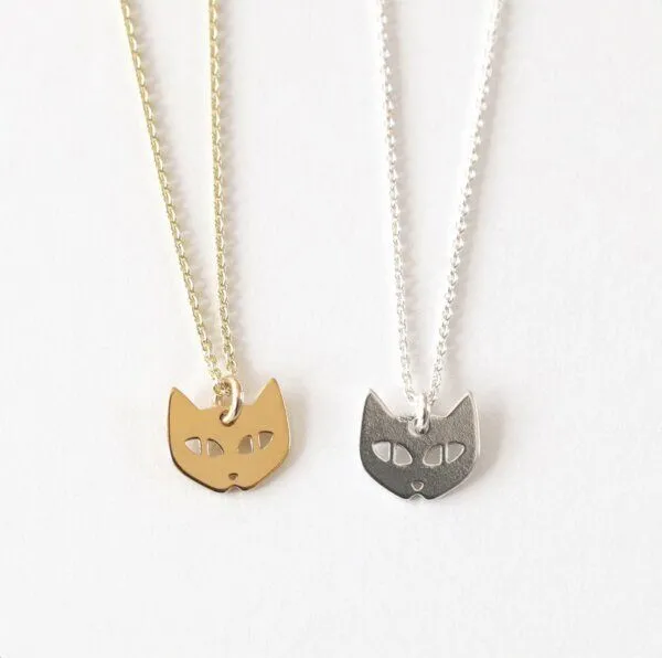 BELLYBIRD Jewellery BELLYBIRD Jewellery Kinderkette - kleine Katze, Anhänger/ Silber/ Silber vergoldet, Silver, – Produktbild 2 von 4