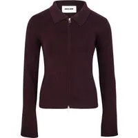 JAN N JUNE JAN 'N JUNE Damen vegan Zip Strickjacke Tyrie Cherry Lacquer – Produktbild 1 von 1