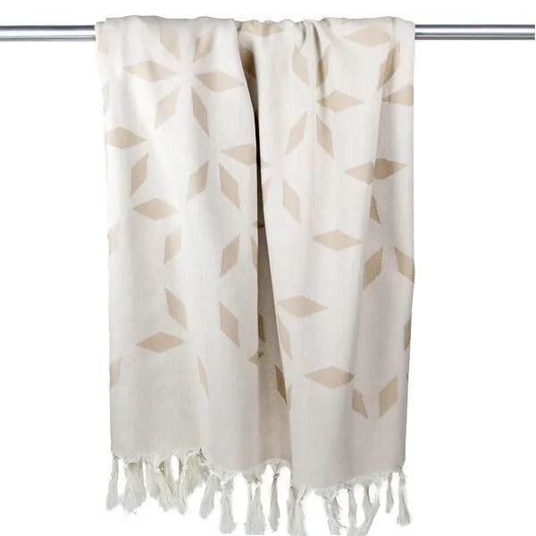 Yolunda Yolunda Hamamtuch, Strandtuch Defne Bio-Baumwolle in 16 Farben, Beige, – Produktbild 2 von 4