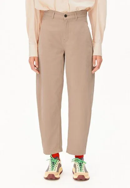 ARMEDANGELS ARMEDANGELS WORKWEAR CANVAS BARREL Damen Stoffhose aus Bio-Baumwolle, True camel, – Produktbild 1 von 4