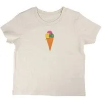 MelaDi Meladi Kinder Baby-Shirt aus Biobaumwolle - Eiscreme auf Natural Raw – Produktbild 1 von 1