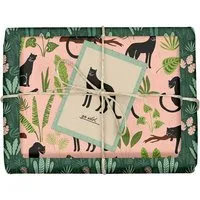 dabelino dabelino Veganes Geschenkpapier Set "Panther/tropisch" mit Grußkarte – Produktbild 1 von 1