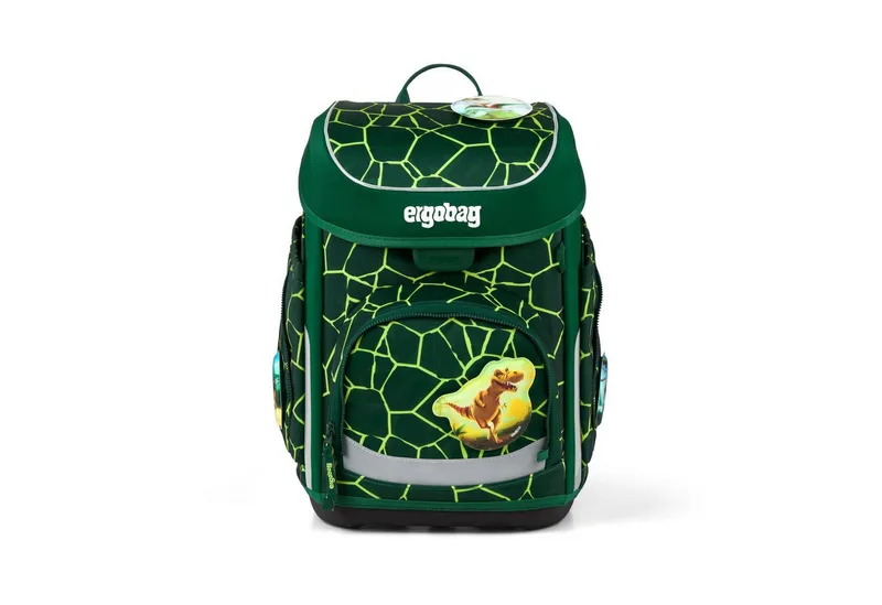 Ergobag Ergobag Schulranzen Schulranzen-Set CUBO BärRex 5-teilig, 25/26 (5-teilig), ergonomisch, höhenverstellbar, Your-Size-System, ab 1. Klasse, Grün, – Produktbild 3 von 4