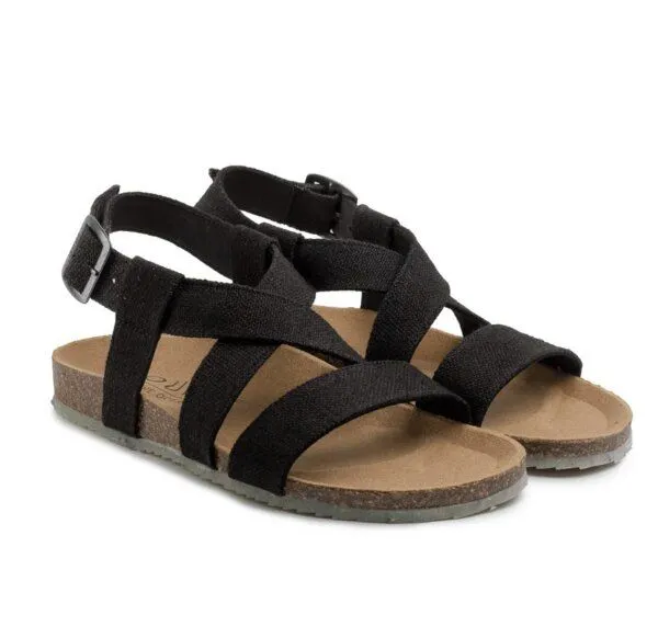 Zouri ZOURI Vegane Sandalen SAND, Anthrazit (dunkelgrau), – Produktbild 3 von 4