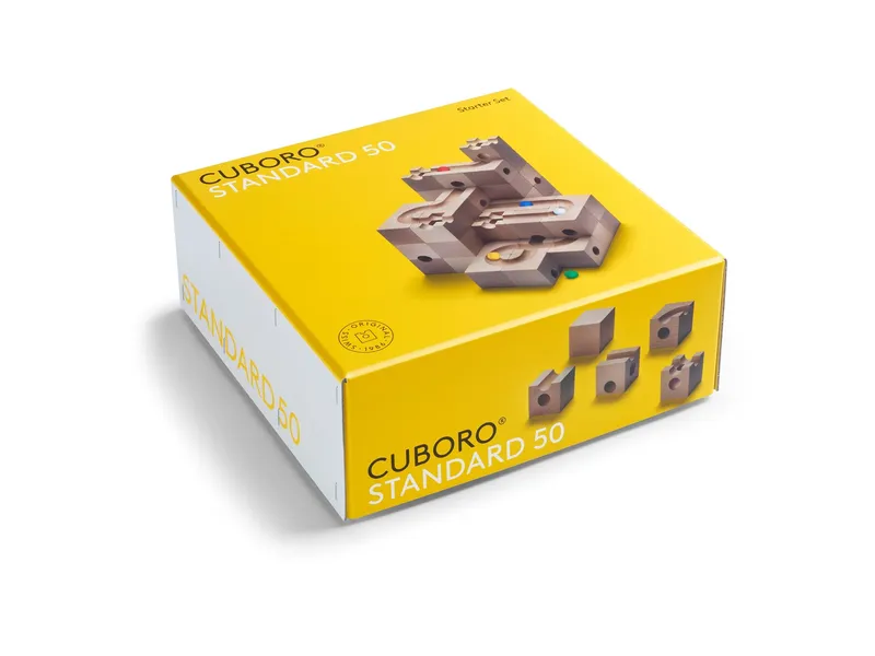 CUBORO CUBORO Kugelbahn aus unbehandeltem Buchenholz Standard 50 Maße: 5 x 5 x 5 cm, Natur, – Produktbild 2 von 2