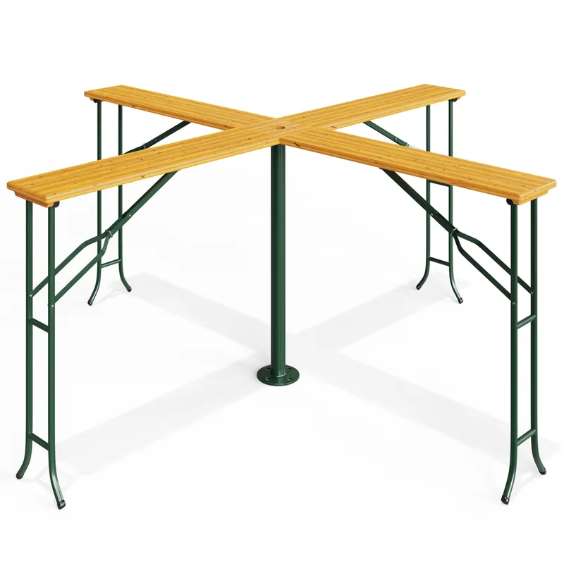 Casaria® Stehtisch Quattro 241x241x104cm, Braun, – Produktbild 2 von 2