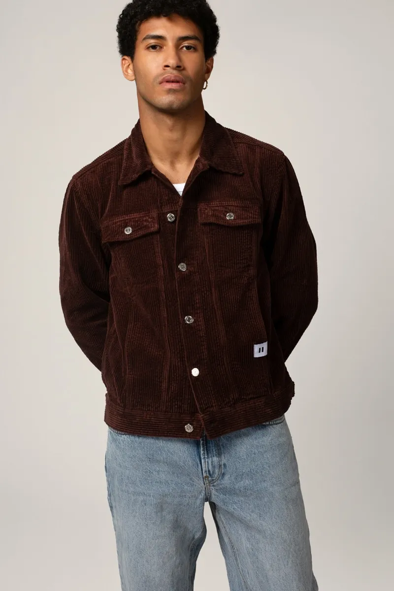 Côtelé Côtelé Herren vegan Trucker Jacke Jim, Braun, – Produktbild 2 von 2