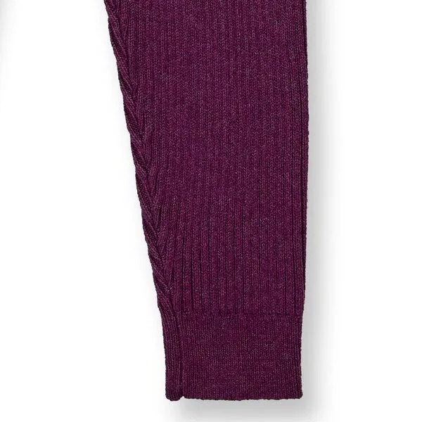 Sense Organics Sense Organics Kinder Strickleggings, Modell YUMA, Bordeauxrot melange, – Produktbild 3 von 3