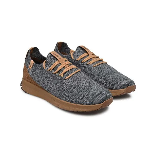 SAOLA SAOLA Sneaker Herren aus Merinowolle - Tsavo 2.0 Men Wool, Steel grey - tobacco, – Produktbild 2 von 4