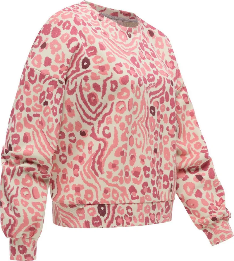 ragwear ragwear Sweater Wuss Print lässiges oversized Damen Sweatshirt mit Allover-Print, Rosa, – Produktbild 2 von 3